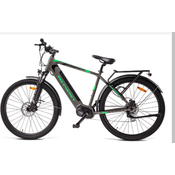 MS ENERGY električni bicikl t100, siv-zelen