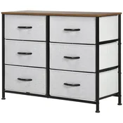 Homestar Omara s 6 tkaninskimi predali 80x30x625 cm Siva