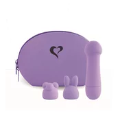 FeelzToys Mister Bunny Lilac – mini vibrator s 2 nastavka, 13.5 cm