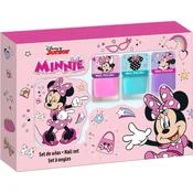 Disney Minnie Nail Set set lakov za nohte za otroke 3y+ Pink, Blue, Purple 3x4.5 ml