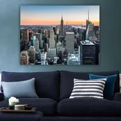 WallXpert slika na platnu 172856282_70100, panorama Menhetna u sumrak, 70 x 100 cm