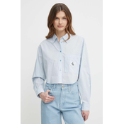 Pamucna košulja Calvin Klein Jeans za žene, relaxed, s klasicnim ovratnikom