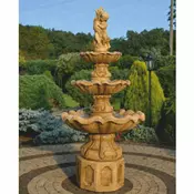 Casa Padrino Baroque Fountain Brown A� 89 x H. 192 cm - Garden Decorative Fountain