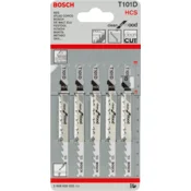 Listi vbodne žage BOSCH T101D (5 kosov), clean for wood