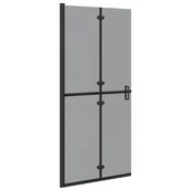 Vidaxl Walk-In tuš stena Črna 90 x 6.5 x 190 cm