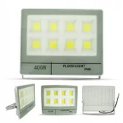 shumee Halogenska svetilka LED 400W reflektor gradbena vrtna skladiščna bela NOVO
