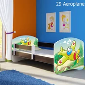 Djecji krevet ACMA s motivom, bocna wenge 140x70 cm 29 Aeroplane