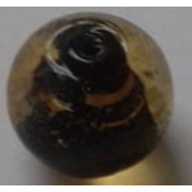 Kugla 8 mm crna sa zlatnom sarom -Lampwork perle