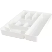 Gastro plastični predalnik za jedilni pribor s 6 predelki, bel