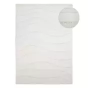 Bela ročno tkana preproga iz mešanice volne 160x230 cm Sculptured Wave – Flair Rugs