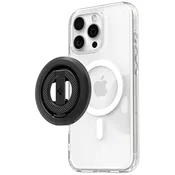 Nosilec Spigen O-Mag magnetni nosilec za telefon z nastavljivim stojalom, črn (AMP08822)