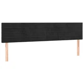 Vidaxl Posteljno vzglavje črna 160x5x78/88 cm žamet