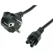 VALUE Napajalni kabel VALUE\, 3-pinski. Vtičnica za prenosnik\, črna\, 1\,8 m Value 19.99.1028 tok priklučni konektor  črna 1.80 m, (20414941)