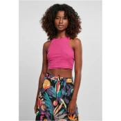 Womens top with cropped ribs light purple