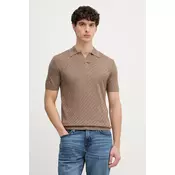 Emporio Armani pletena polo majica moška z volno
