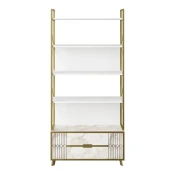 Hanah Home Frida 90 Cm White Polica za knjige 89.3x191x35.2cm, Bela