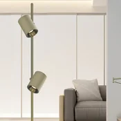 Viokef LED-stoječa svetilka Melina, olivno zelena, višina 162 cm, kovinska, z - Dnevna soba/jedilnica - Sodobni - Aluminij