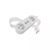 Produžni kabl 2 uticnice + 2x USB-A + USB-C 1,4 m