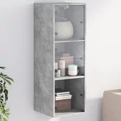 Zidni ormaric sa staklenim vratima boja betona 35 x 37 x 100 cm