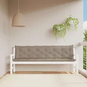 Vidaxl Blazina za vrtno klop 2 kosa taupe 200x50x7cm oxford tkanina