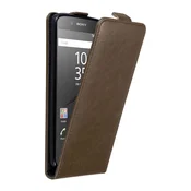 Cadorabo Cadorabo Ohišje, združljivo z Sony Xperia Z5 v kava rjava - Zaščitni ovitek v obliki flipa z magnetnim zapiranjem, (20565180)