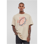 Mens T-Shirt God Loyalty Love Oversize Cream