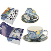Carmani, skodelica in krožnik za espresso - VAN Gogh/Zvezdna noč
