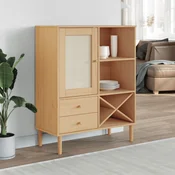 Vidaxl vidaXL SENJA omarica iz ratana rjava 90x40x112 cm borovina