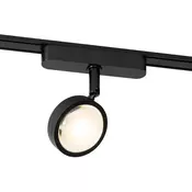 Moderni črni reflektor za enofazni tirni sistem, vključno z LED, vrtljivi in nagibni - Magnetic Lance