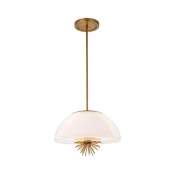 Quoizel STARING-3P-DG-OPAL-Luster na šipci STARING 3xE14/40W/230V pr.45,7cm zlatna