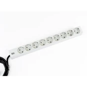 Bachmann razdjelni stalak 9x220V ALU 2m sivi 333.401