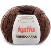 Katia Merino Aran 46 Dark Brown Pletilna preja