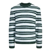 JACK & JONES Pulover JORSALAMANCO svetlo modra / temno zelena / bela