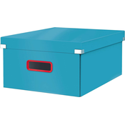 Plava kartonska kutija za pohranu s poklopcem 48x37x20 cm Click&Store – Leitz
