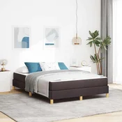 vidaXL vidaXL Postelja z vzmetnico z vzmetnico Temno rjava 160 x 200 cm blago, (5000125994)