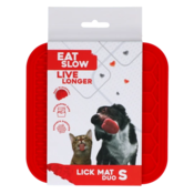 EAT SLOW LICK MAT DUO S RDEČ