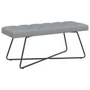 Vidaxl Klop s gumbnim oblazinjenjem Svetlo siva 110 x 40 x 46 cm Blago