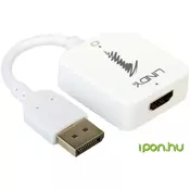 Lindy 38146 prilagodnik za video kabel HDMI Tip A (Standard) DisplayPort Bijelo
