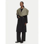 KARL LAGERFELD Volneni plašč B3W15030 Rjava Relaxed Fit