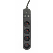 Gembird Smart Surge Protector Tuya 4xDE 2xUSB-A 1xUSB-C črna