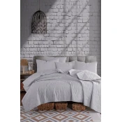 Lessentiel Maison Prekrivac za krevet Solid, 155x200 cm, Sivi