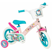 Otroško kolo 12 Hello Kitty, roza/zeleno