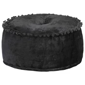 Vidaxl Okrogel tabure iz žameta 40x20 cm