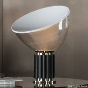 FLOS LED namizna svetilka Taccia, črna/prozorna, plastika/aluminij, z možnostjo - Dnevna soba/jedilnica - Dizajn - črno - Kovina
