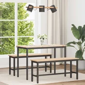 vidaXL Jedilna miza Naravna 110 x 55 x 75 cm Masivno borovo les