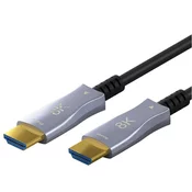 Goobay Optical Hybrid High Speed HDMI na HDMI 30m 8K 60Hz z Ethernet AOC pozlačen kabel