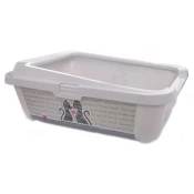 MODERNA Toalet za macke Hercules Tray+Rim, Sivo-beli