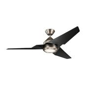 Kichler KLF-JADE-60-AP-LED Zatemnitveni stropni ventilator JADE 18W/230V black+ Daljinski upravljalnik