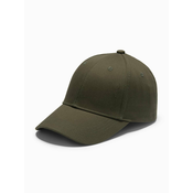 Ombre Mens baseball cap with visor and decorative embroidery - khaki
