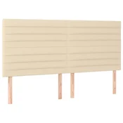 Vidaxl Vzglavje postelje kremne barve 180x5x118/128 cm blago
